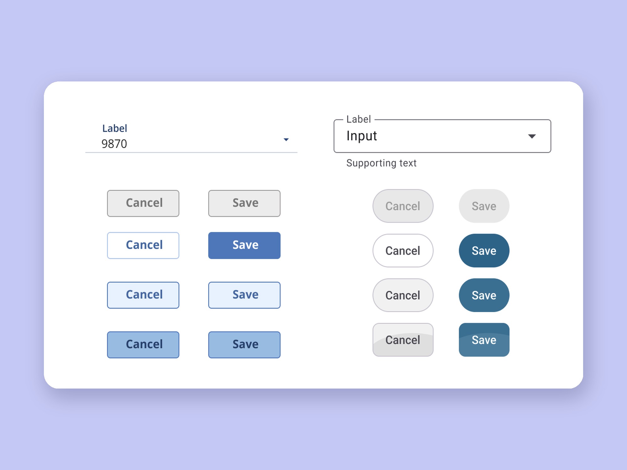 Customized components beside standard Material 3 components