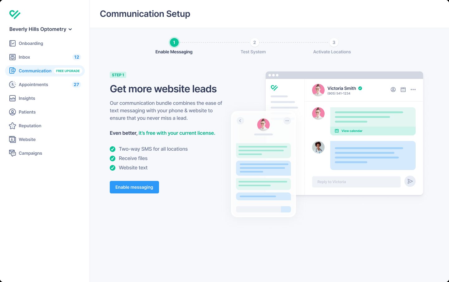 Step 1: Get more website leads by enabling messaging